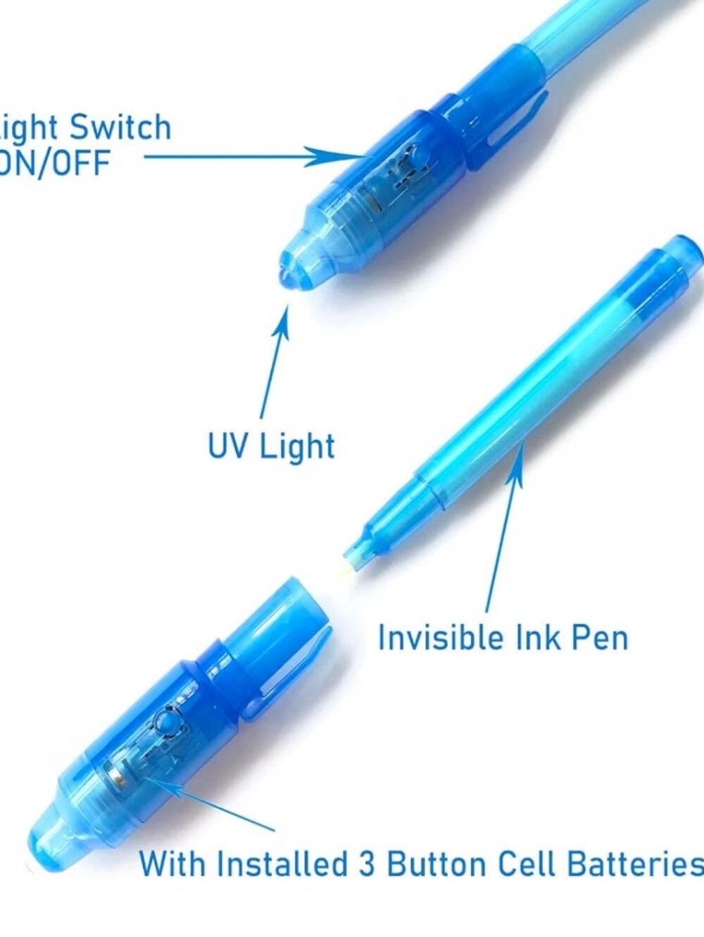 Invisible Ink Pens With Light- Random Pack Includes 2 Pens & 1 Notepad - Picture 2 of 10